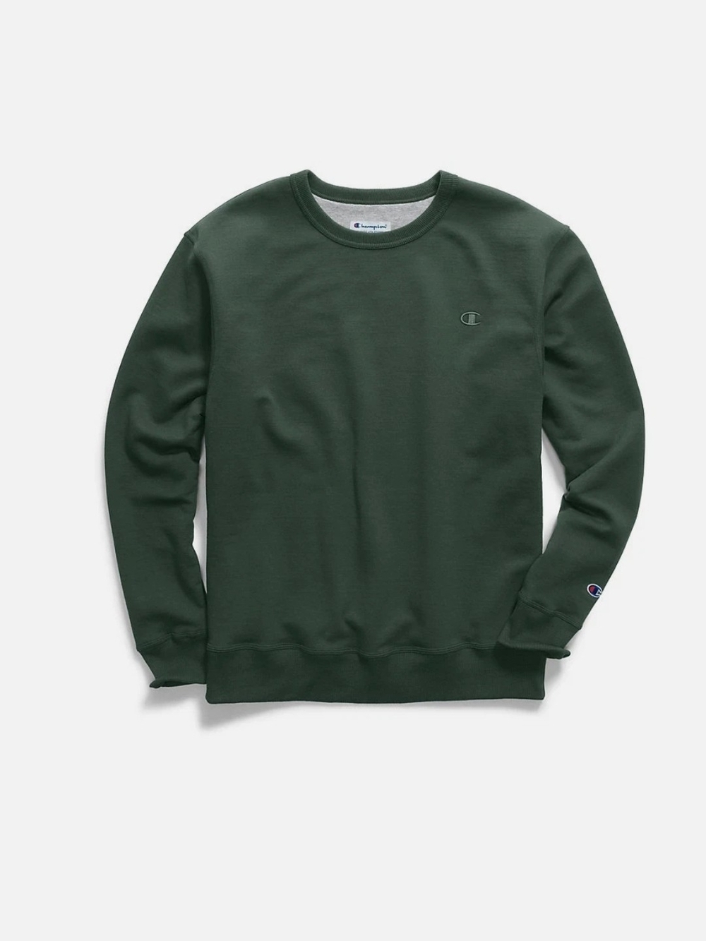 Champion Crewneck Sweatshirt in Forest Green